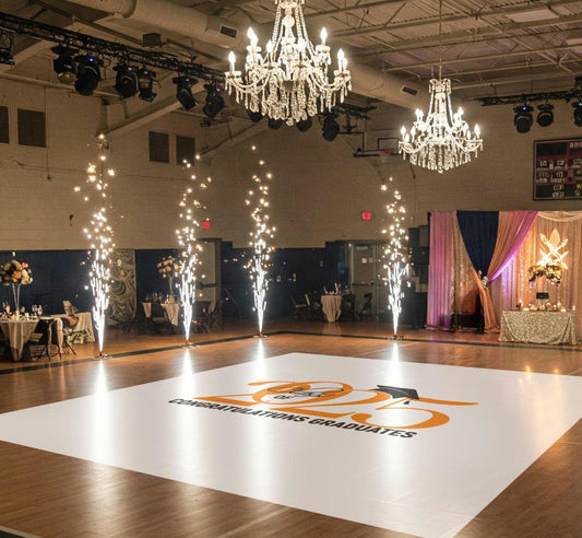 Custom Prom Decal DanceFloor Wrap. Removable Vinyl. Monogram Print & Vinyl to cover your entire dancefloor. Prom logo design. Free shipping.