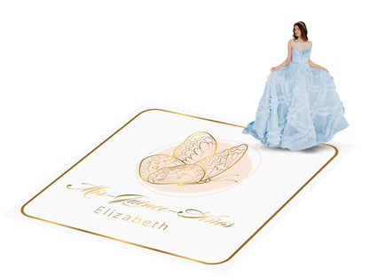 Customizable Quinceañera Decal Dance Floor Wrap. Removable Vinyl. Vinyl covers entire dancefloor. Mis Quince Años Floor Wrap. Free Ship