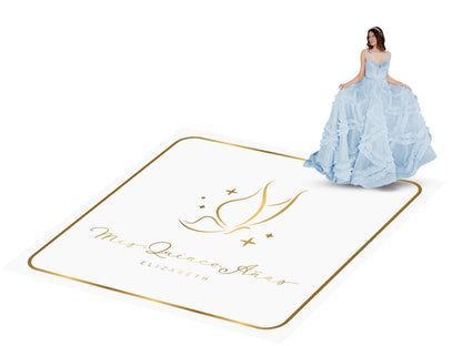 Customizable Quinceañera Decal Dance Floor Wrap. Removable Vinyl. Vinyl covers entire dancefloor. Mis Quince Años Floor Wrap. Free Ship