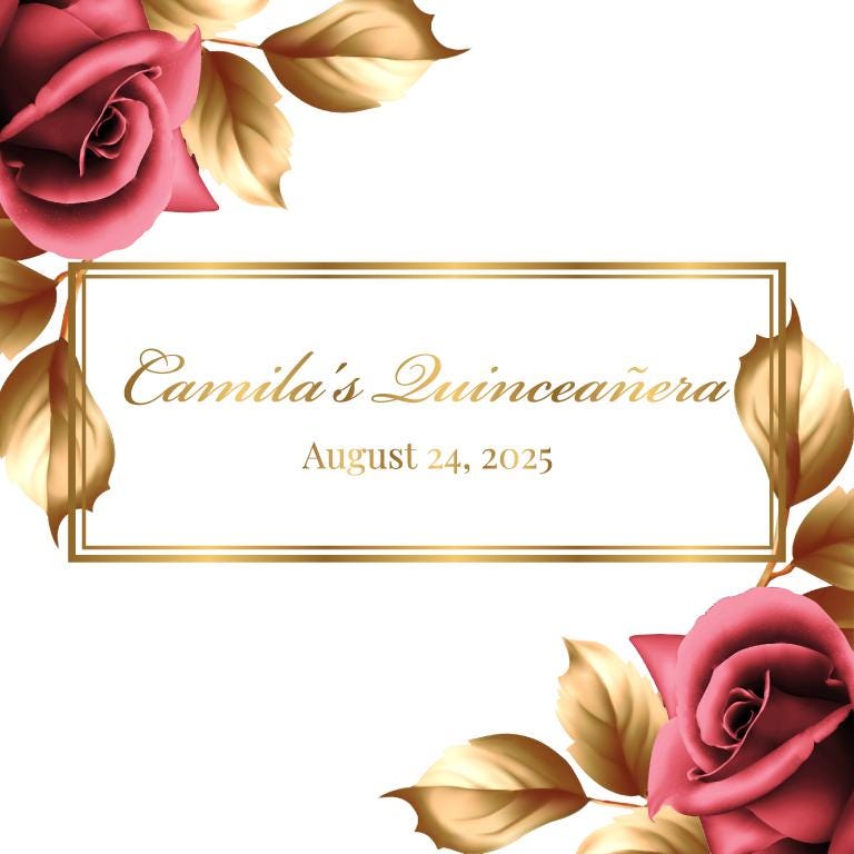 Customizable Quinceañera Decal Dance Floor Wrap. Removable Vinyl. Vinyl covers entire dancefloor. Mis Quince Años Floor Wrap. Free Ship