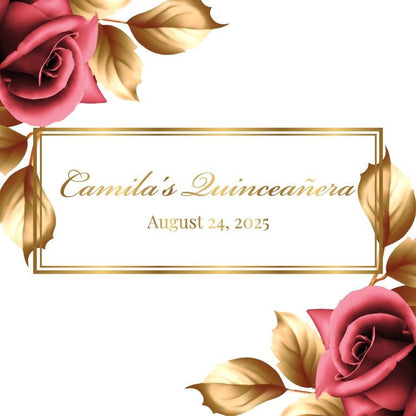 Customizable Quinceañera Decal Dance Floor Wrap. Removable Vinyl. Vinyl covers entire dancefloor. Mis Quince Años Floor Wrap. Free Ship