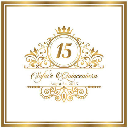 Customizable Quinceañera Decal Dance Floor Wrap. Removable Vinyl. Vinyl covers entire dancefloor. Mis Quince Años Floor Wrap. Free Ship