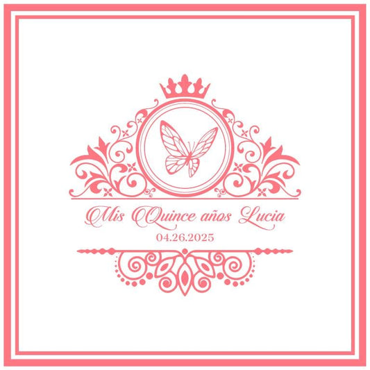 Customizable Quinceañera Decal Dance Floor Wrap. Removable Vinyl. Vinyl covers entire dancefloor. Mis Quince Años Floor Wrap. Free Ship