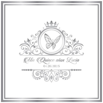 Customizable Quinceañera Decal Dance Floor Wrap. Removable Vinyl. Vinyl covers entire dancefloor. Mis Quince Años Floor Wrap. Free Ship