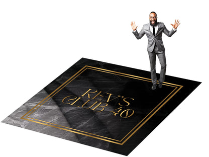 Customizable Birthday Decal Dance Floor Wrap. Removable Vinyl. Covers entire dancefloor. Birthday Gloss/Matte Floor Wrap. Free Shipping