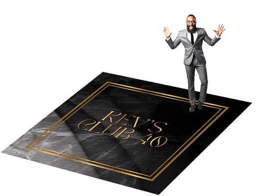 Customizable Birthday Decal Dance Floor Wrap. Removable Vinyl. Covers entire dancefloor. Birthday Gloss/Matte Floor Wrap. Free Shipping