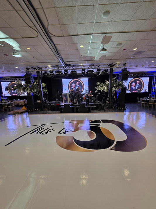 Customizable Birthday Decal Dance Floor Wrap. Removable Vinyl. Covers entire dancefloor. Birthday Gloss/Matte Floor Wrap. Free Shipping