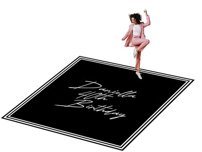 Customizable Birthday Decal Dance Floor Wrap. Removable Vinyl. Covers entire dancefloor. Birthday Gloss/Matte Floor Wrap. Free Shipping