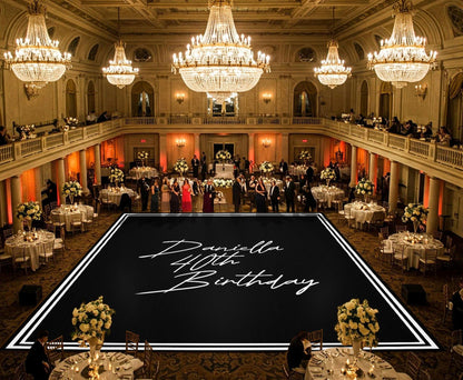 Customizable Birthday Decal Dance Floor Wrap. Removable Vinyl. Covers entire dancefloor. Birthday Gloss/Matte Floor Wrap. Free Shipping