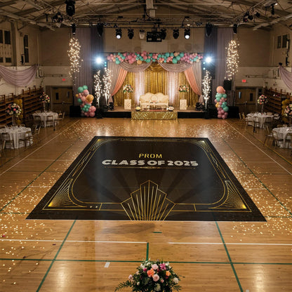 Custom Prom Decal DanceFloor Wrap. Removable Vinyl. Monogram Print & Vinyl to cover your entire dancefloor. Prom logo design. Free shipping.