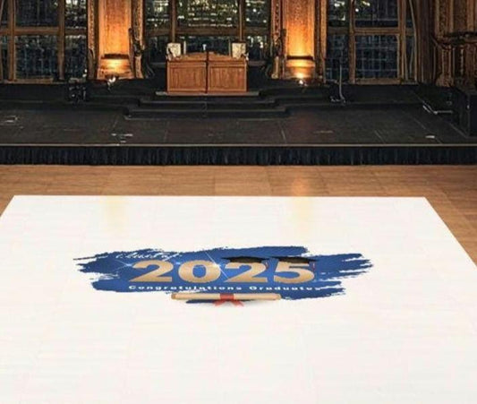 Custom Prom Decal DanceFloor Wrap. Removable Vinyl. Monogram Print & Vinyl to cover your entire dancefloor. Prom logo design. Free shipping.
