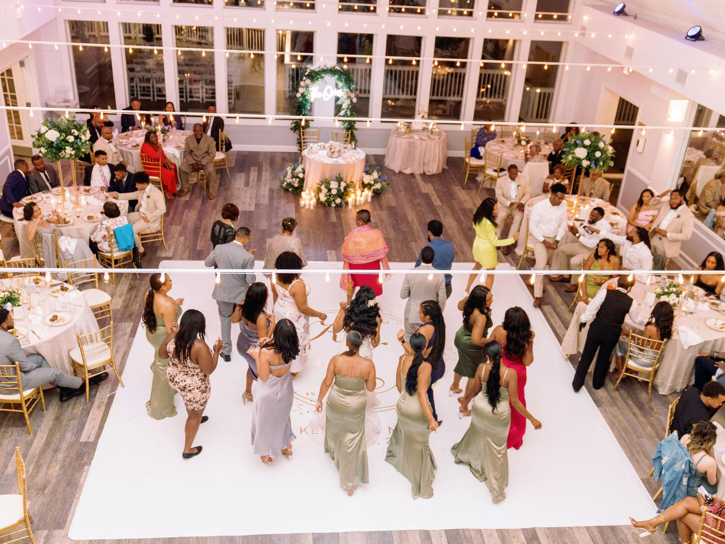 Custom Wedding Decal Dance Floor Wrap Gloss Removable Vinyl. Monogram Print and Vinyl to cover the entire dancefloor. Wedding logo design