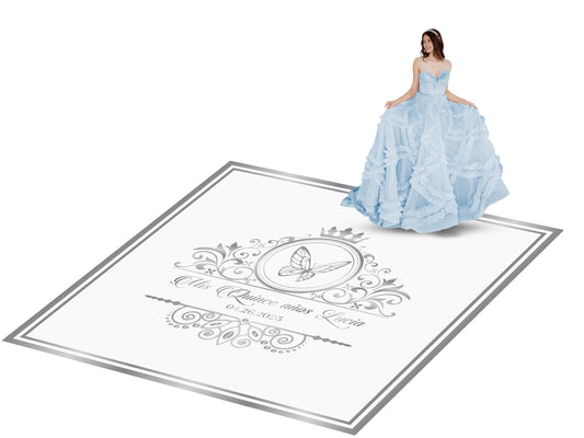 Customizable Quinceañera Decal Dance Floor Wrap. Removable Vinyl. Vinyl covers entire dancefloor. Mis Quince Años Floor Wrap. Free Ship