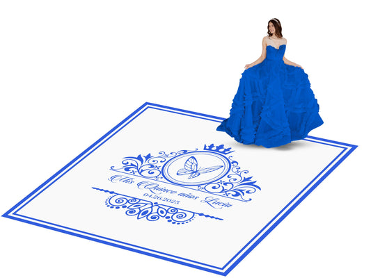 Customizable Quinceañera Decal Dance Floor Wrap. Removable Vinyl. Vinyl covers entire dancefloor. Mis Quince Años Floor Wrap. Free Ship