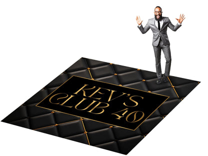 Customizable Birthday Decal Dance Floor Wrap. Removable Vinyl. Covers entire dancefloor. Birthday Gloss/Matte Floor Wrap. Free Shipping