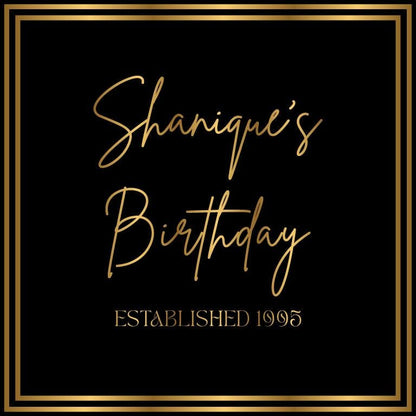 Customizable Birthday Decal Dance Floor Wrap. Removable Vinyl. Covers entire dancefloor. Birthday Gloss/Matte Floor Wrap. Free Shipping