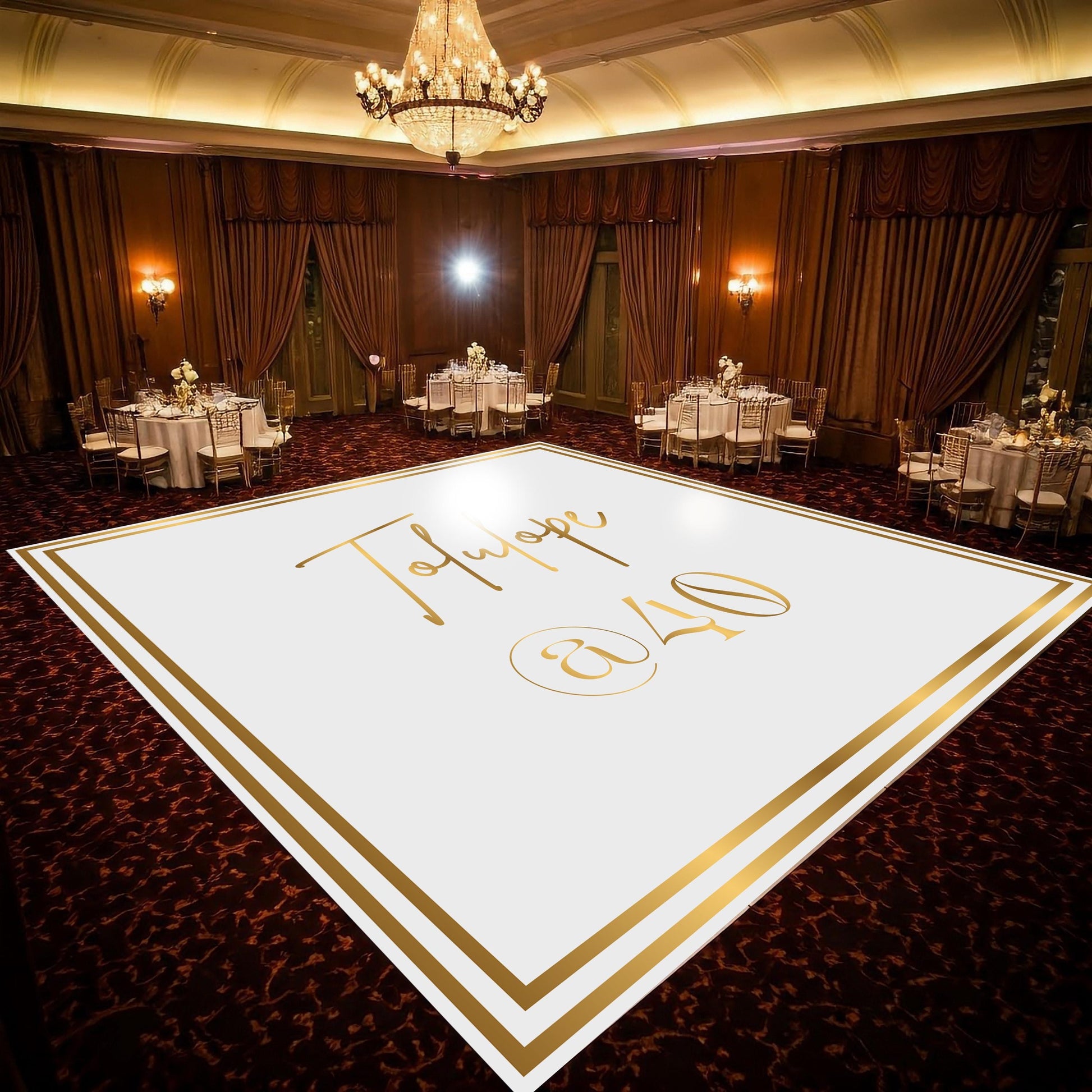 Customizable Birthday Decal Dance Floor Wrap. Removable Vinyl. Covers entire dancefloor. Birthday Gloss/Matte Floor Wrap. Free Shipping