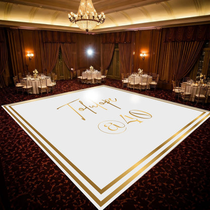 Customizable Birthday Decal Dance Floor Wrap. Removable Vinyl. Covers entire dancefloor. Birthday Gloss/Matte Floor Wrap. Free Shipping