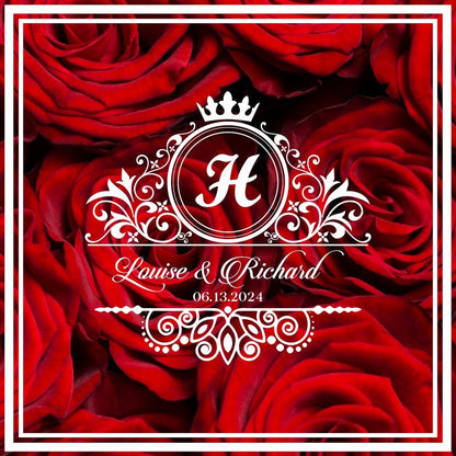 Custom Wedding Decal Dance Floor Wrap Gloss Removable Vinyl. Monogram Print and Vinyl to cover the entire dancefloor. Wedding logo design