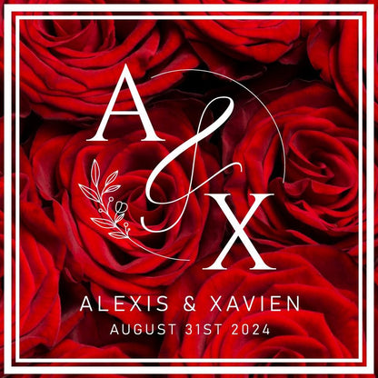 Custom Wedding Decal Dance Floor Wrap Gloss Removable Vinyl. Monogram Print and Vinyl to cover the entire dancefloor. Wedding logo design