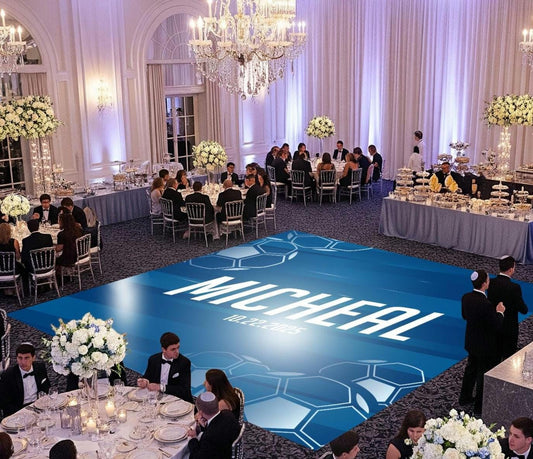 Customizable Bar Mitzvah Decal Dance Floor Wrap. Removable Vinyl. Covers Entire Dancefloor. Birthday Gloss/Matte. Bar Mitzvah. Free Shipping