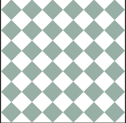 Green Diamond Checkerboard Decal Dance Floor Wrap. Gloss/ Matte. Removable Vinyl. Checkerboard design. Wedding logo. Free and Fast shipping