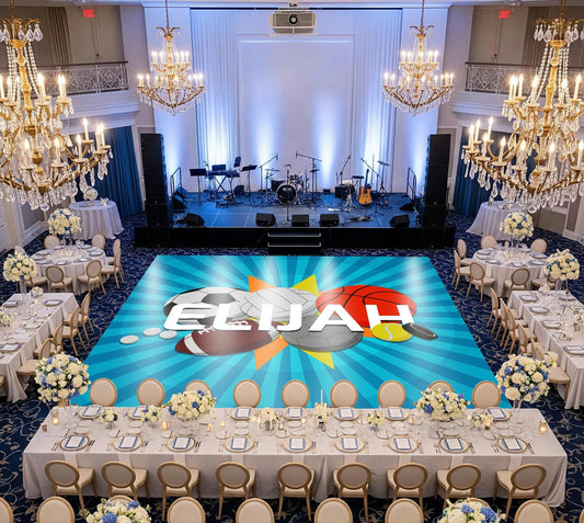 Customizable Bar Mitzvah Decal Dance Floor Wrap. Removable Vinyl. Covers Entire Dancefloor. Birthday Gloss/Matte. Bar Mitzvah. Free Shipping