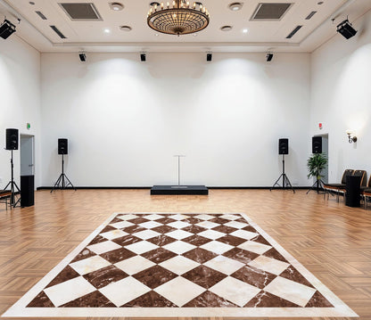Marble Diamond Checkerboard Decal Dance Floor Wrap. Gloss/ Matte. Removable Vinyl. Checkerboard design. Wedding logo. Free and Fast shipping