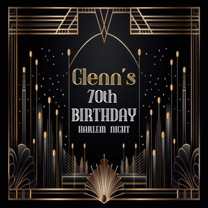Customizable Birthday Great Gatsby Decal Dance Floor Wrap. Removable Vinyl. Birthday Gloss/Matte Floor Wrap. Free and Fast Shipping
