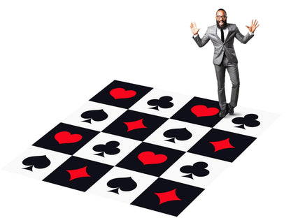 Casino Themed Birthday Decal Dance Floor Wrap. Removable Vinyl. Covers the entire dancefloor. Birthday Gloss/Matte Floor Wrap. Free Shipping