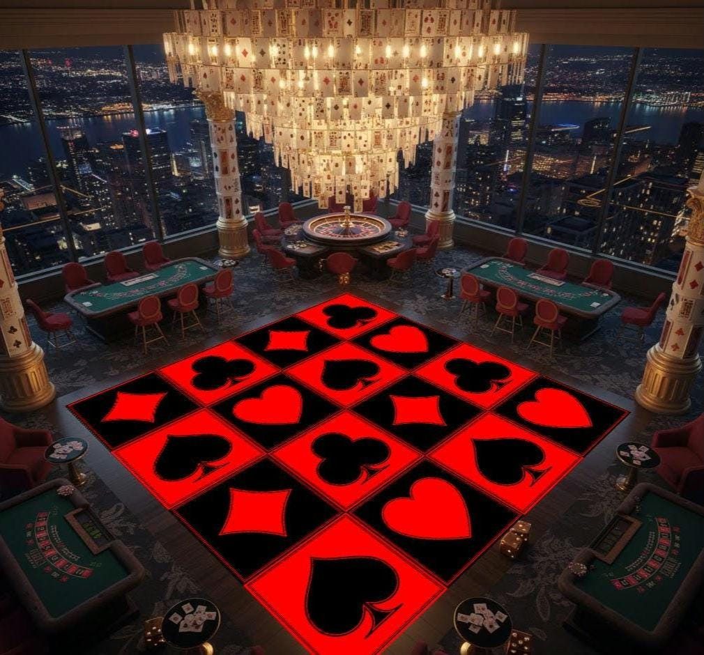 Casino Themed Birthday Decal Dance Floor Wrap. Removable Vinyl. Covers the entire dancefloor. Birthday Gloss/Matte Floor Wrap. Free Shipping