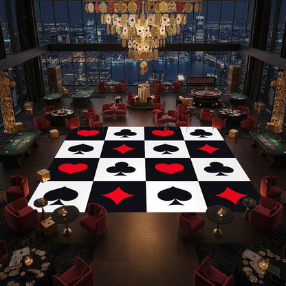 Casino Themed Birthday Decal Dance Floor Wrap. Removable Vinyl. Covers the entire dancefloor. Birthday Gloss/Matte Floor Wrap. Free Shipping