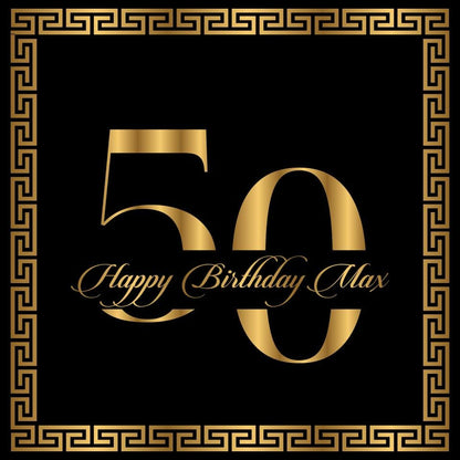 Custom Birthday Decal DanceFloor Wrap. Elegant Greek Border Design. Removable Vinyl. Cover entire dancefloor. Floor Wrap. Free Shipping