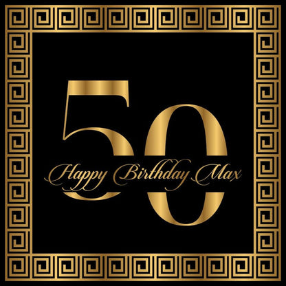 Custom Birthday Decal DanceFloor Wrap. Elegant Greek Border Design. Removable Vinyl. Cover entire dancefloor. Floor Wrap. Free Shipping