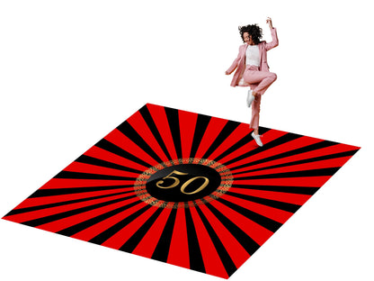 Customizable Birthday Decal Dance Floor Wrap. Removable Vinyl. Covers entire dancefloor. Birthday Gloss/Matte Floor Wrap. Free Shipping