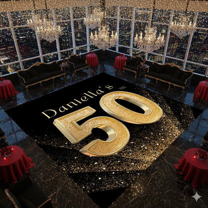 Customizable Birthday Decal Dance Floor Wrap. Removable Vinyl. Covers entire dancefloor. Birthday Gloss/Matte Floor Wrap. Free Shipping