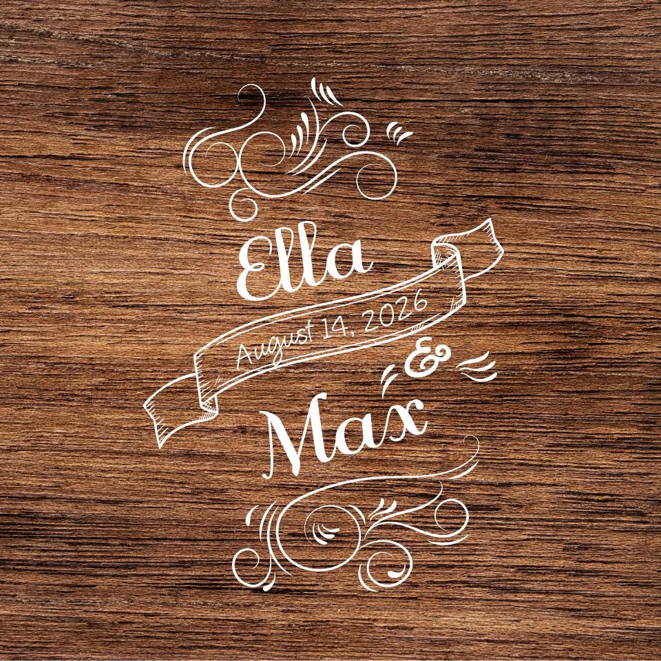 Wedding Decal Dance Floor Wrap. Wood grain design. Perfect for that rusty/barn wedding look. Removable Vinyl. Matte/Gloss. Wedding logo.