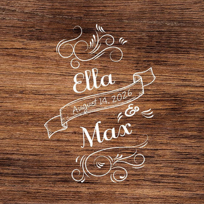 Wedding Decal Dance Floor Wrap. Wood grain design. Perfect for that rusty/barn wedding look. Removable Vinyl. Matte/Gloss. Wedding logo.