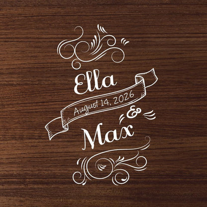 Wedding Decal Dance Floor Wrap. Wood grain design. Perfect for that rusty/barn wedding look. Removable Vinyl. Matte/Gloss. Wedding logo.