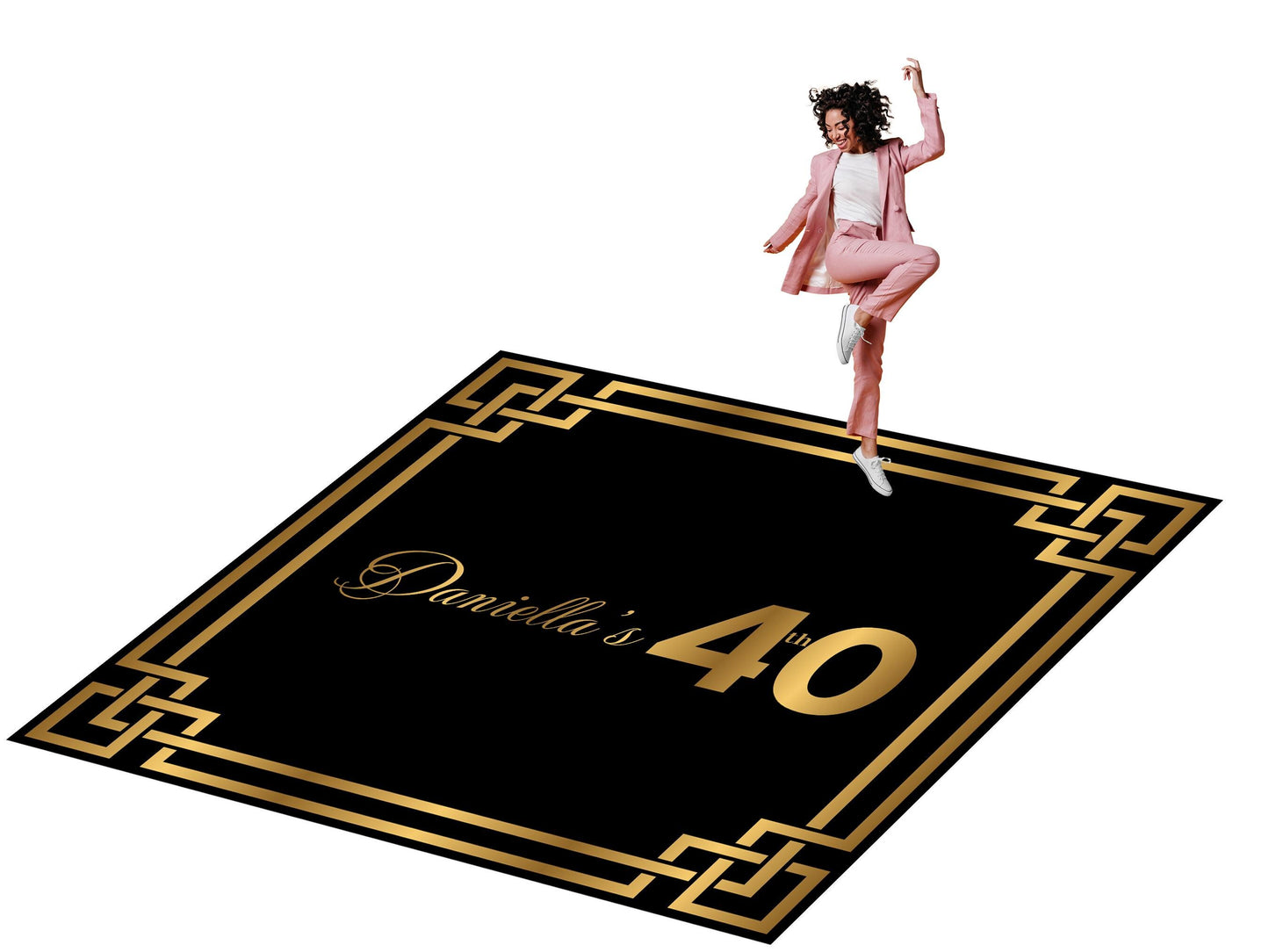 Customizable Birthday Decal Dance Floor Wrap. Removable Vinyl. Covers entire dancefloor. Birthday Gloss/Matte Floor Wrap. Free Shipping