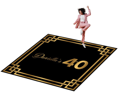 Customizable Birthday Decal Dance Floor Wrap. Removable Vinyl. Covers entire dancefloor. Birthday Gloss/Matte Floor Wrap. Free Shipping