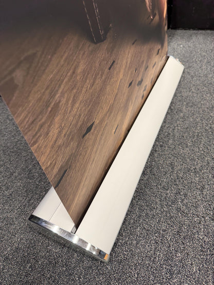 Custom Photo Retractable Banner, Luxury Wedding Welcome Sign, Elegant Party Backdrop Print (33x80)