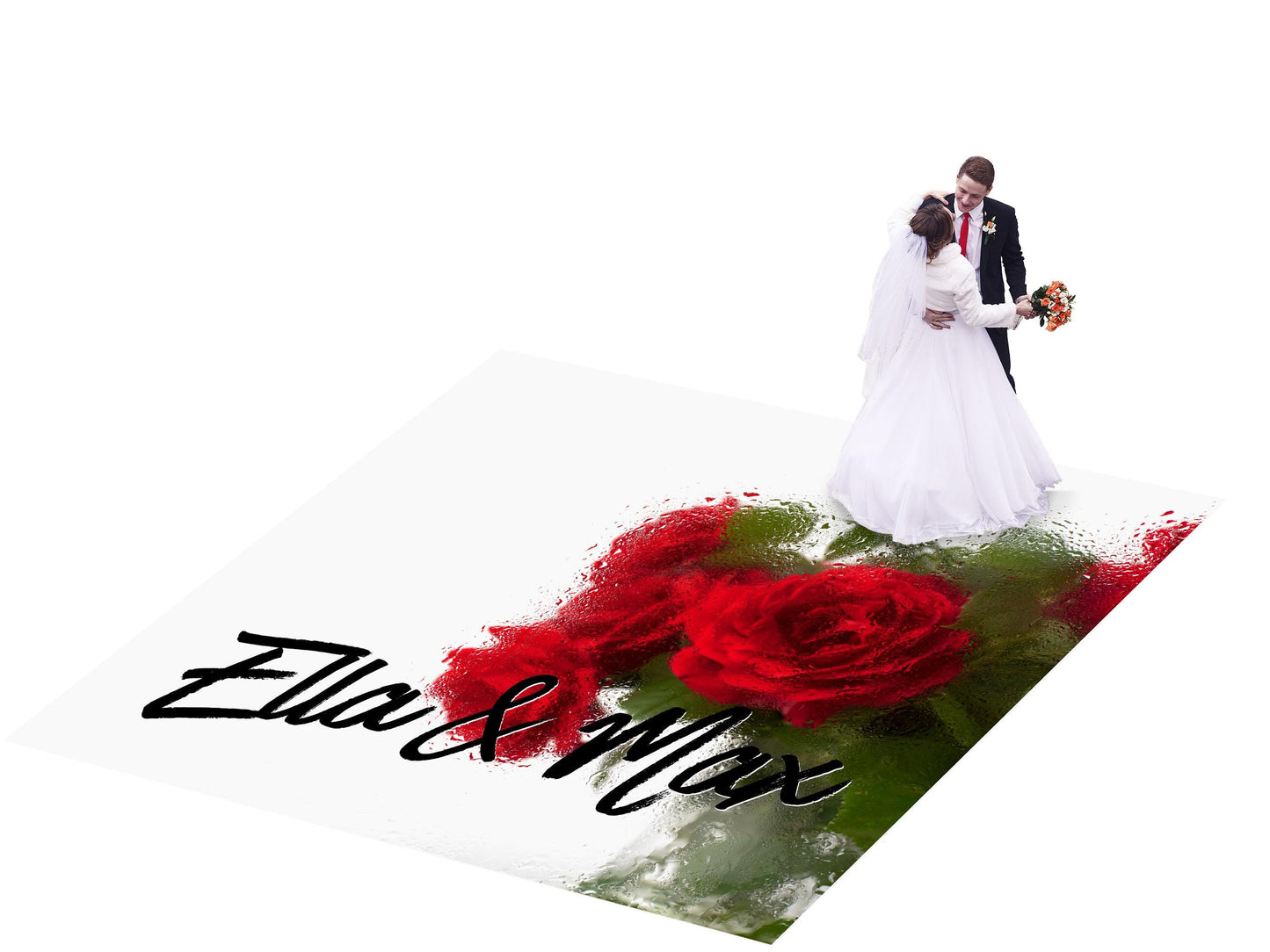 Custom Wedding Decal Dance Floor Wrap Gloss Removable Vinyl. Monogram Print and Vinyl to cover the entire dancefloor. Wedding logo design