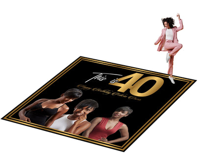 Customizable Birthday Dance Floor Wrap, Removable Vinyl