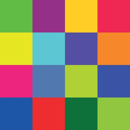 Neon Colors Wedding Dance Floor Decal: Checkerboard, Monogram Vinyl Wrap