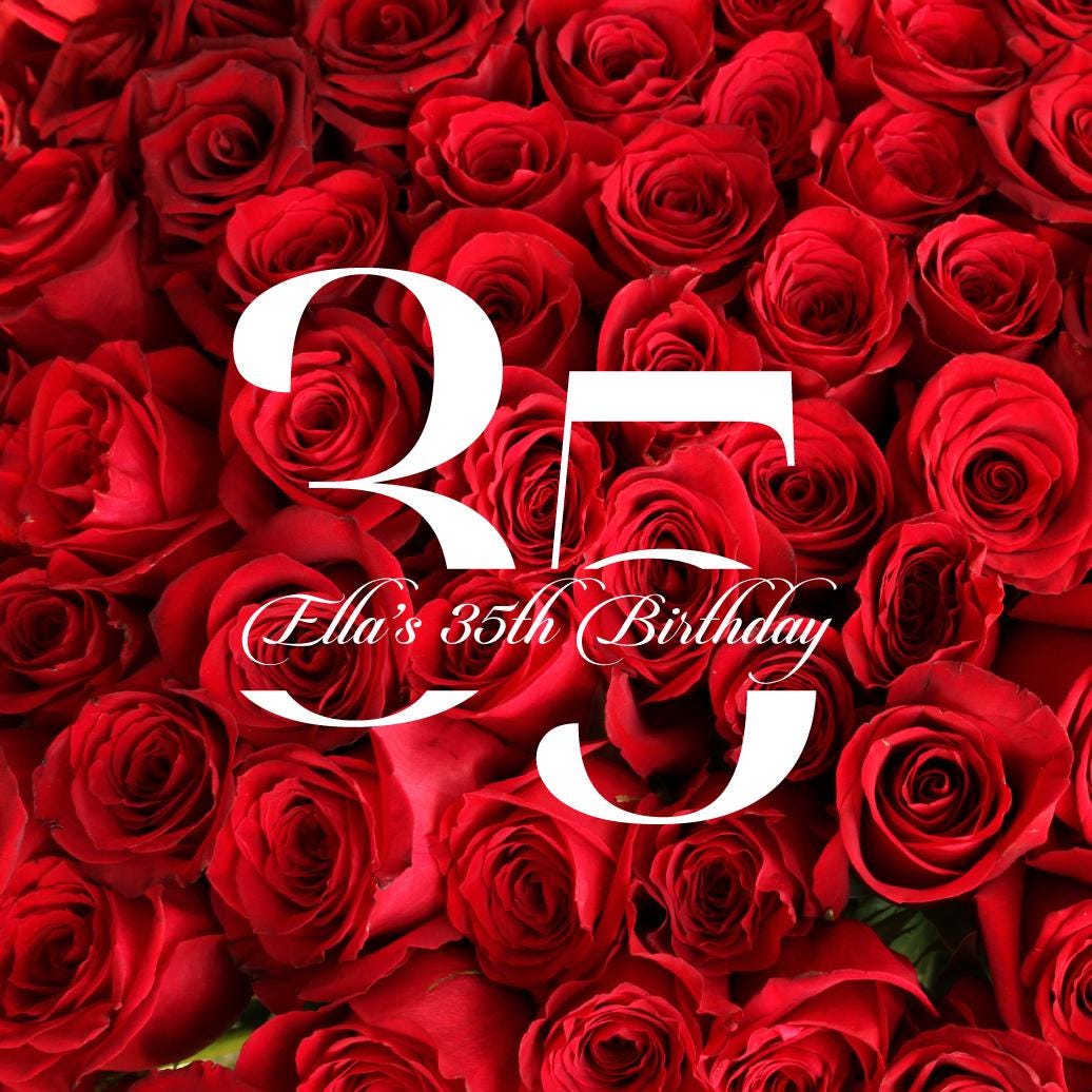Customizable Birthday Decal Dance Floor Wrap. Removable Vinyl. Covers entire dancefloor. Birthday Gloss/Matte Floor Wrap. Rose Collection