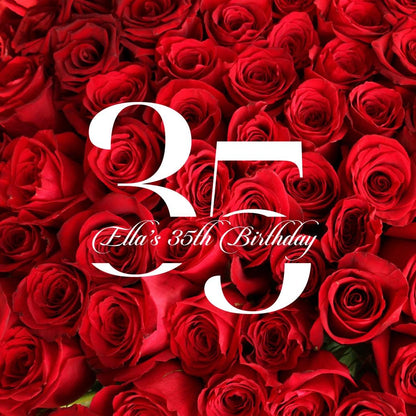 Customizable Birthday Decal Dance Floor Wrap. Removable Vinyl. Covers entire dancefloor. Birthday Gloss/Matte Floor Wrap. Rose Collection