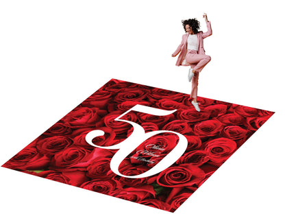 Customizable Birthday Dance Floor Wrap: Removable Vinyl Decal