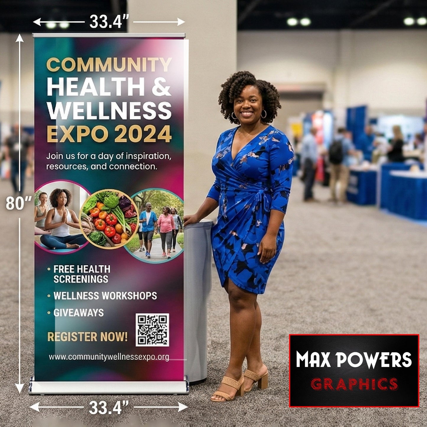 Luxury Birthday Retractable Banner, Custom Photo, Welcome Sign with Stand, Milestone Birthday Banner Print, Elegant Party Backdrop, 33"x80"