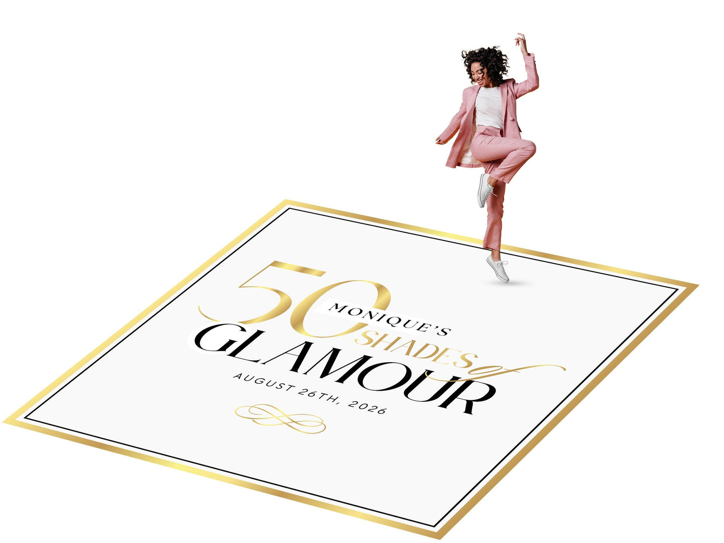 Customizable Birthday Decal Dance Floor Wrap. Removable Vinyl. Covers entire dancefloor. Birthday Gloss/Matte Floor Wrap. Free Shipping